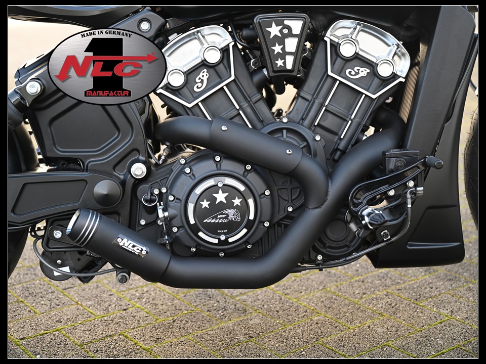 IS-5200 Auspuffanlage "Radical"  2in1 Indian Scout
