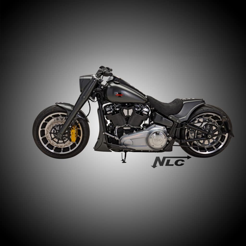 ST-40903     3D-Aluminium Riemenschutz für alle Softail 2018 milwaukee eight / schwarz contrast-cut