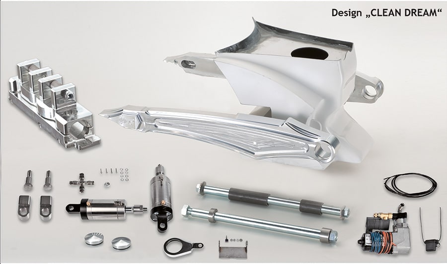 DS-3000     NLC -  Schwingenkit down-shock  "clean dream" für alle V-Rod ab 2007