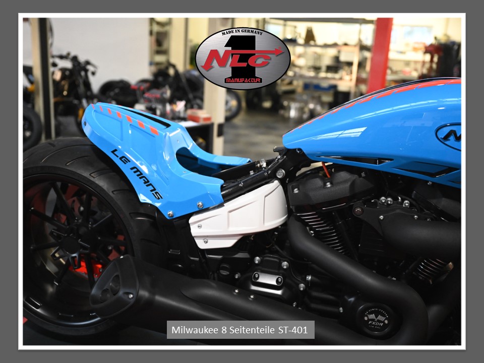 ST-401       Seitenteile für Milwaukee 8 / Street-Bob oder Custom Umbauten mit Airride
