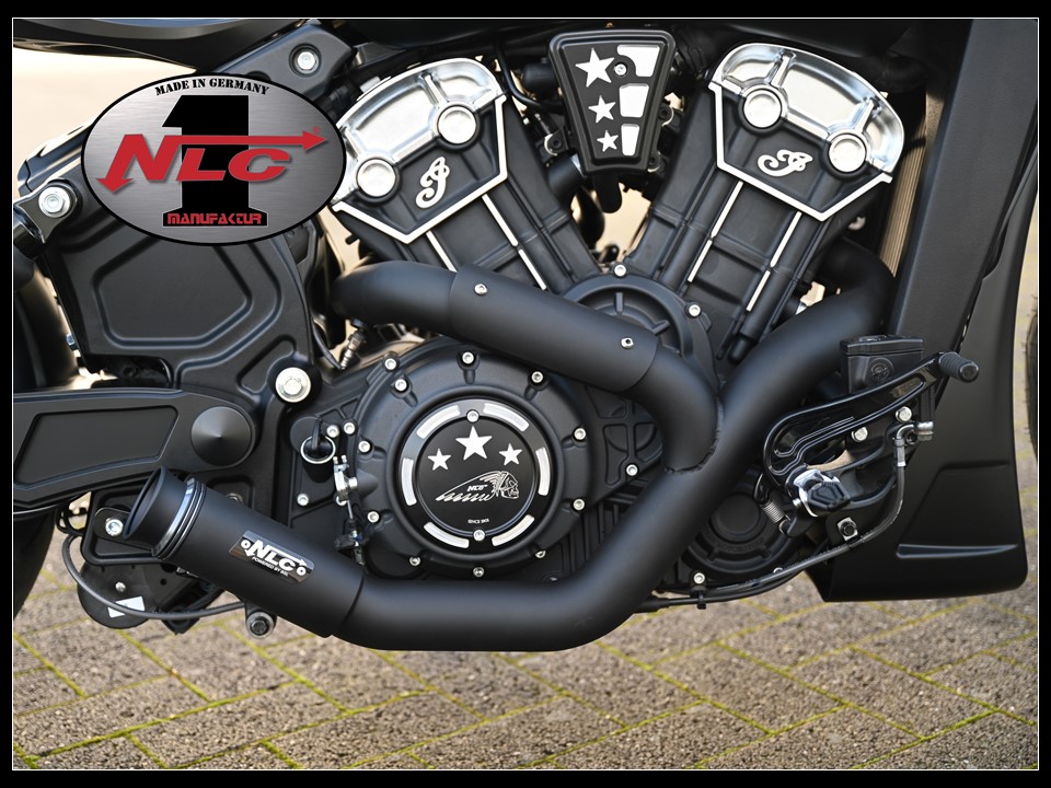 IS-5200 Auspuffanlage "Radical"  2in1 Indian Scout