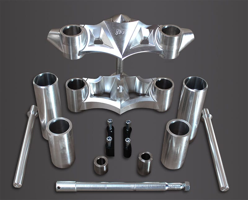 VR-50180    3D-Gabelbrückenkit 290mm "GP-1" für OEM Gabelholme V-Rod ab 2012 und Muscle