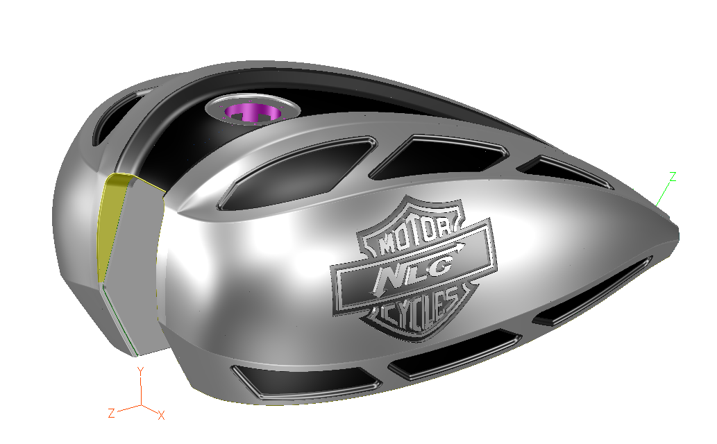 ST-AL4071     NLC - Aluminium Benzintank  für Milwaukee 8