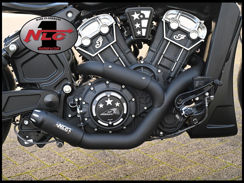 IS-5200 Auspuffanlage "Radical"  2in1 Indian Scout