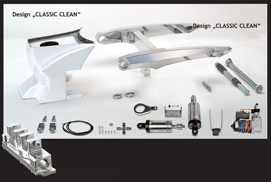 DS-3002      NLC - Schwingenkit down-shock "classic" für alle V-Rod ab 2007